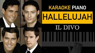 Hallelujah  Il Divo Español  Piano Karaoke  Partitura [upl. by Harutek21]