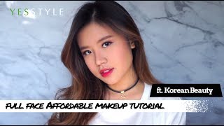 Full Face Affordable Makeup Tutorial  YesStyle Korean Beauty [upl. by Assirroc]