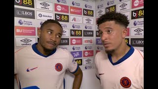 Jadon Sancho amp christopher nkunku post match interview Bournemouth vs Chelsea 01 [upl. by Assilim]