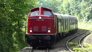 Diesellok V100 und Dampflok 023 0581 Verein für Historische Bahnen Crailsheim 08042024 1050 [upl. by Zeena871]