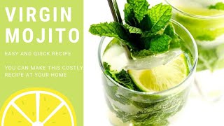 Virgin Mojito Recipe  How to make Virgin Mojito at Home Shorts [upl. by Nosremaj740]