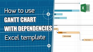 TutorialPromo How to Use Gantt Chart With Dependencies Excel Template [upl. by Yrellam85]