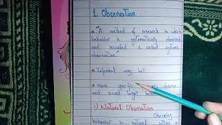 Observation Method  1st Type of Research Methods  Psychology  Vid13 [upl. by Esinyt]