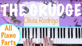 how to play THE GRUDGE  Olivia Rodrigo Piano Tutorial chords accompaniment [upl. by Aihtebat285]