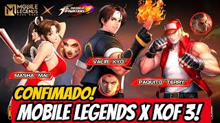 CONFIRMADO SKINS KOF PARTE 3 ES REAL MOBILE LEGENDS ESPAÑOL 2024 [upl. by Nahtnaoj]