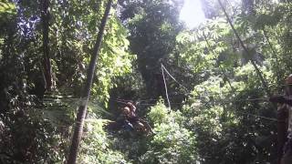 Zip Lining at MidWorld Costa Rica [upl. by Salbu611]