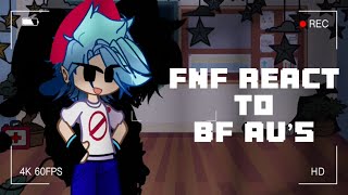 FNF react to BF aus iNSaNiTY  FNF Gacha [upl. by Lleinad377]