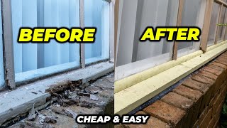 How to Repair a Rotted Windowsill  Without Removing Window [upl. by Lassiter]