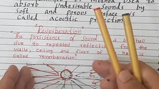 10th Class Physics Chapter 11 Importance of Acoustic Protection  Reverberation [upl. by Htebasyle]