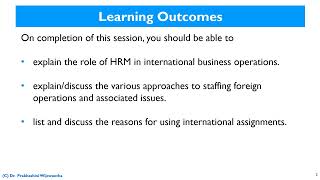 Staffing International Operations  International HRM [upl. by Eenet]