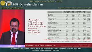 PREOPERATIVE TRANSVERSUS ABDOMINIS PLANE BLOCK DECREASES INTRAOPERATIVE OPIATE USE DURING MINIMA [upl. by Kelula]