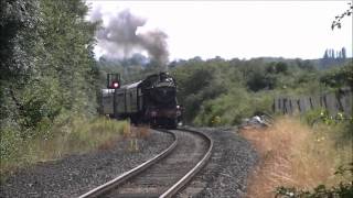 The Shakespeare Express4965 Rood Ashton Hall steam train passing through Bearleywmv [upl. by Ahsika]