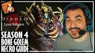 KRIPP’S BONE GOLEMANCER NECRO BUILD GUIDE Season 4  Diablo 4 [upl. by Betta]