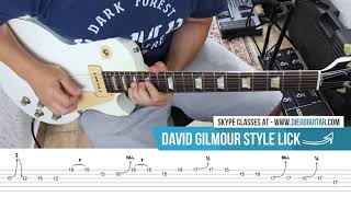 David Gilmour Guitar Solo Lesson  with TAB [upl. by Itnuahsa]