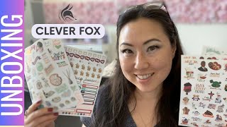 UNBOXING Clever Fox Planner Stickers  Self Love Journal  Mom Calendar [upl. by Znarf]