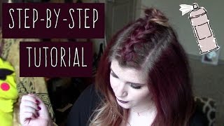 HOW I DO MY MOHAWK BRAID TOP KNOT TUTORIAL [upl. by Secnarfyram640]