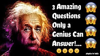 ✅ 3 Simple and amazing Questions Only a Genius Can AnswerIntelligence Test IQ  part1 [upl. by Akiner369]