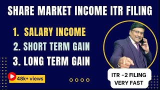 Salary and Capital Gain ITR Filing  ITR 2 Filing Online AY 202425  how to file itr 2 ay 202425 [upl. by Penelopa]