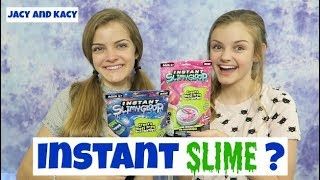 TRYING INSTANT SLIME  Galactic vs Pink Shimmer  Jacy and Kacy [upl. by Blackburn470]