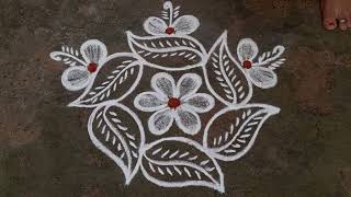 simple and easy rangoli design 32dots small beautiful kolam daily muggulu Anusworld [upl. by Notpmah749]