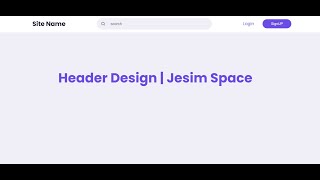 Simple Header Design with Search Box Using HTML amp CSS [upl. by Anais397]