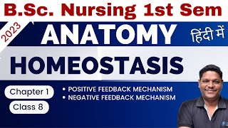 CLASS 8  HOMEOSTASIS  POSITIVE AND NEGATIVE FEEDBACK MECHANISM  BSc Nursing 1st Sem [upl. by Eelarbed332]