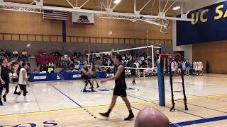 Long Beach Volleyball Hitting Lines warm up hits [upl. by Rainie]