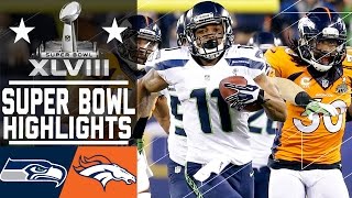 Super Bowl XLVIII Seahawks vs Broncos highlights [upl. by Tasia]