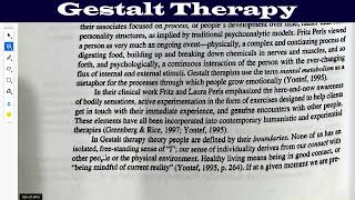 Gestalt Therapy in PsychologyUrduHindi psychologylectures wellnessbyfarah [upl. by Brice687]