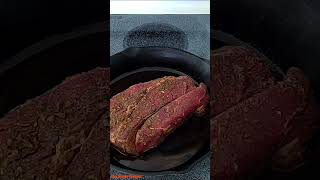 Cooking a Chuck Steak in a Cast Iron Skillet shorts [upl. by Sices826]