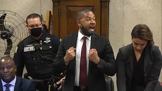 Jussie Smollett has courtroom outburst after judge sentences him to jail  ABC7 [upl. by Ariek]