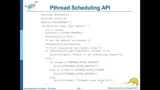 انظمة التشغيل37 الفصل السادس الجزء الخامس Pthreads API programming Example [upl. by Colver]