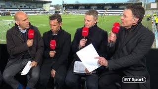 Old Firm debate gets heated Chris Sutton clashes with Alex Rae over Scott Brown incident  BT Sport [upl. by Virgilio]