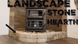 Wood Stove Install  Hearth Made From Landscape Stones [upl. by Chaddie]