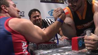 Arm Wars  Armwrestling  Tony Kitowski USA v Geoff Hale USA [upl. by Ydollem628]