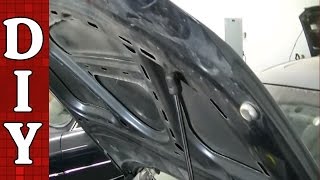 How to Replace a Hood Strut  The Easy Way [upl. by Aissac971]