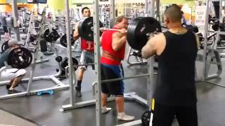 605 lbs squat rusty af forgot my squatting shoes [upl. by Anawik938]