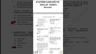 Atatürk İlkeleri ve İnkilap Tarihi I Soru 2 sohort shortsvideo [upl. by Haldeman]