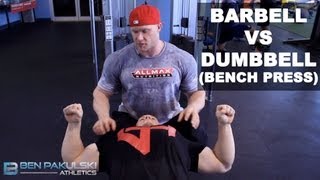 Ben Pakulski Barbell VS Dumbbell Bench Press [upl. by Warram]