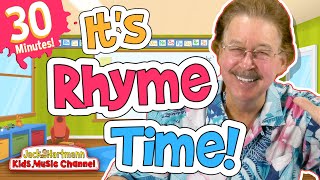 Its Rhyme Time  30 MINUTES of Fun Rhyming Songs for Kids  Jack Hartmann [upl. by Nylime]