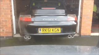 Porsche 996 Sports Valvetronic switchable exhaust system before amp after [upl. by Anitsyrc]