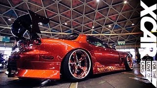 Japanese Car Show Skylines Silvias and more Tuned and Stanced no Showgirls  XCAR [upl. by Resor]