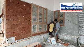 laterite cladding tile fitting ക്ലാഡിങ് ടൈൽ ഫിറ്റിങ് ഇങ്ങനെ ചെയ്യാം [upl. by Ilrak]