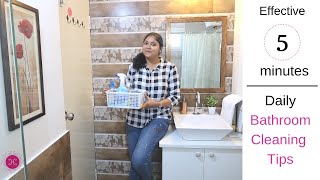 How To Clean Bathroom FAST  Daily Bathroom Cleaning Routine [upl. by Jedd]