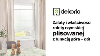 Roleta plisowana rzymska na wymiar  Jak działa  Dekoria [upl. by Sholes102]