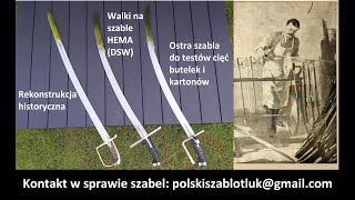 Szable ostre do cięć  Szable do HEMA i broń do rekonstrukcji historycznych  Wskaż różnice [upl. by Hsejar]