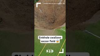 Massive sinkhole swallows up Illinois soccer field [upl. by Llemhar130]