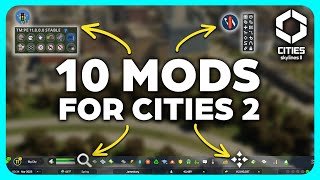 10 MODS we NEED For Cities Skylines 2 [upl. by Atnuahs244]