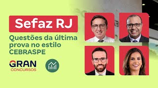 Concurso SEFAZ RJ  Questões da última prova no estilo CEBRASPE [upl. by Celene]