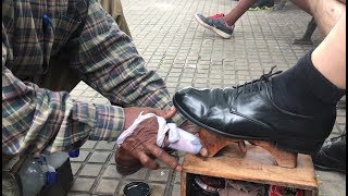 The best shoe shine of all South America ASMR [upl. by Farris810]